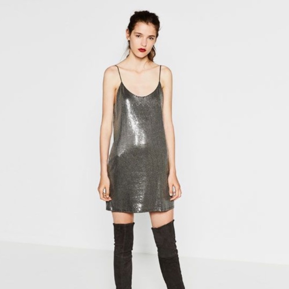 NWT Zara sparkly sequin dress